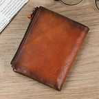 Men’s Leather Wallet for Cards Small Coin Purse Short Wallet - VacationGrabs