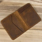 Retro Leather Passport Wallet Card Holder Bifold for Men - VacationGrabs