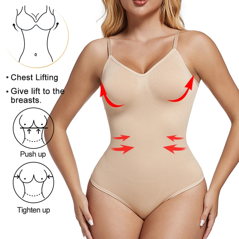 Open-Crotch Backless Bodysuit Shaper & Tummy Corset