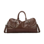 Trendy Men's Leather Duffel – Large Sports Gym Carry-on Bag - VacationGrabs