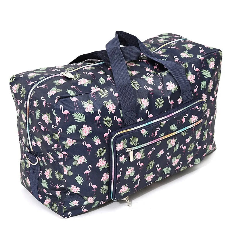 Bolsa de viaje floral colorida para artículos esenciales de viaje