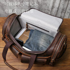Men's Vintage Genuine Leather Travel Duffel Bag – Large Capacity Weekender