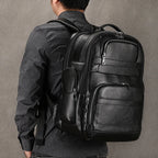 High Quality Men’s Leather Backpack for Travel 15.6" Laptop