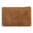 Vintage RFID Anti-Theft Leather Handbag Crazy Horse Clutch - VacationGrabs