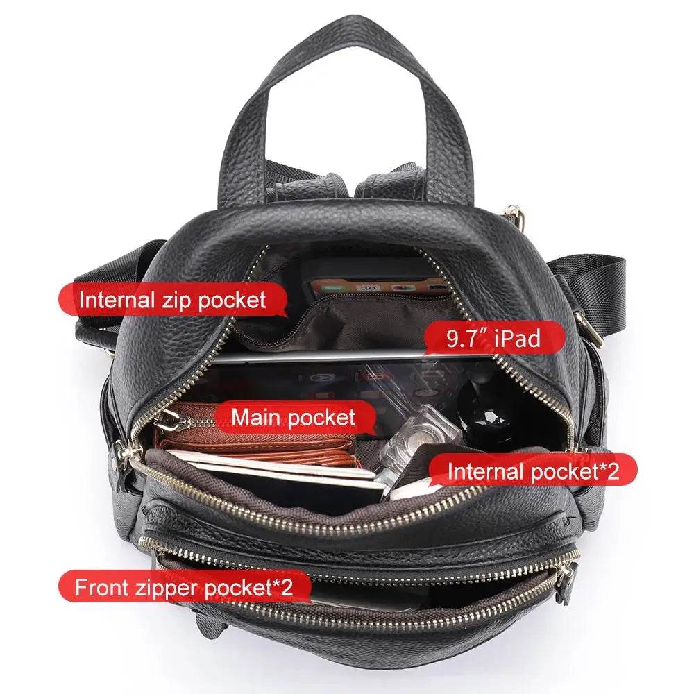 Genuine Leather Women’s Backpack for Travel & School Backpack - VacationGrabs