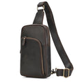 Genuine Leather Sling Bag – Men's Retro Crossbody Chest Bag