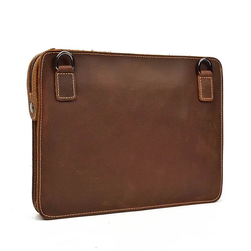 Leather Clutch Bag iPad Tablet Cover Bag with Shoulder Strap - VacationGrabs