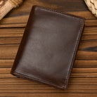 Fashion Leather Wallet for Men Crazy Horse Style Card Holder - VacationGrabs