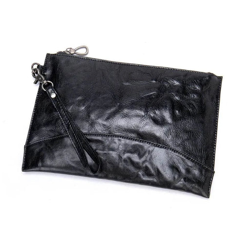Genuine Leather Fashion Clutch Bag for Men with Phone Pouch & Wallet - VacationGrabs