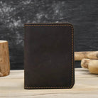 Small Bifold Wallet for Men & Women Slim Leather Coin Card Holder - VacationGrabs