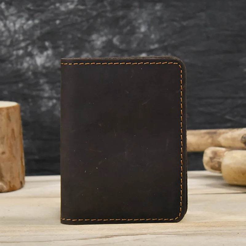 Small Bifold Wallet for Men & Women Slim Leather Coin Card Holder - VacationGrabs