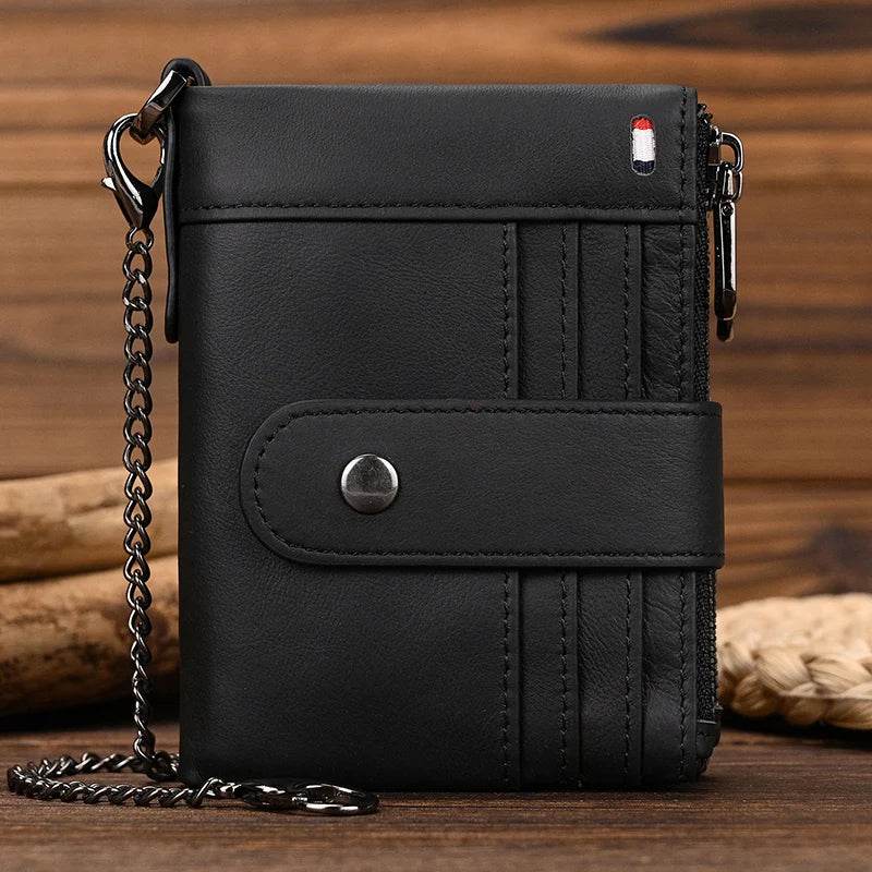 Real Cowhide Designer Wallet for Men Women Slim Business Purse - VacationGrabs