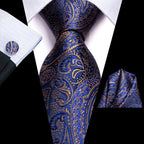 Men's Solid Polyester Neck Tie Set – Multiple Shades