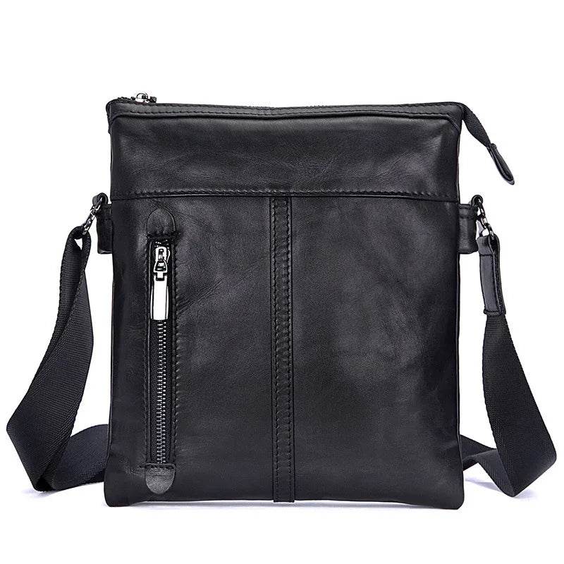 Luxury Men's Leather Crossbody Bag Genuine Messenger Satchel - VacationGrabs