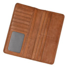 Casual Men’s Long Wallet with Mobile Phone Card Holder Natural Cow Skin - VacationGrabs