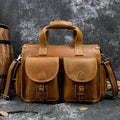 Top Grade Men’s Leather Briefcase with Shoulder Strap Handbag - VacationGrabs