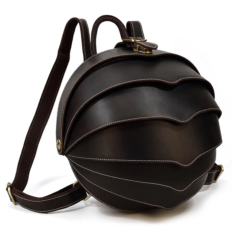 Multifunction Leather Backpack Men’s Genuine Leather 15.6"