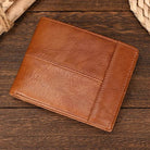 Real Cowhide Designer Wallet for Men Women Slim Business Purse - VacationGrabs