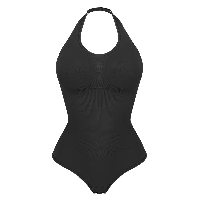 Halter Neck Bodysuit Shapewear - Backless Tummy Control
