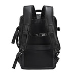 Double Layer Leather Backpack for Men Large Capacity USB Charging - VacationGrabs