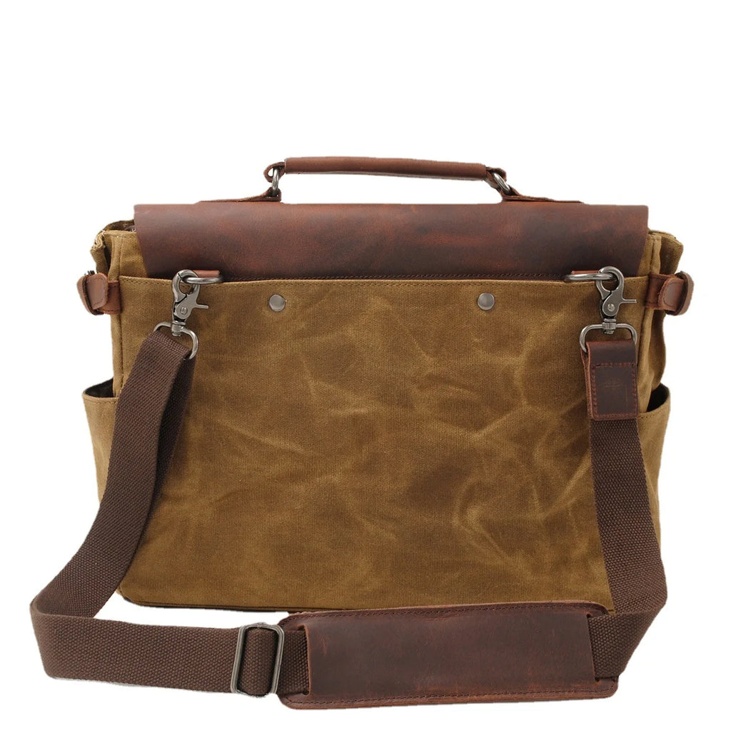 Large Men's Genuine Leather Briefcase 13" Laptop Bag
