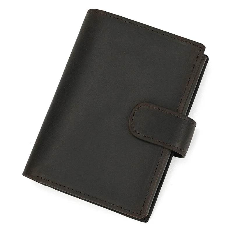 High-Quality Genuine Leather Card Wallet Men Women RFID Short Wallet - VacationGrabs