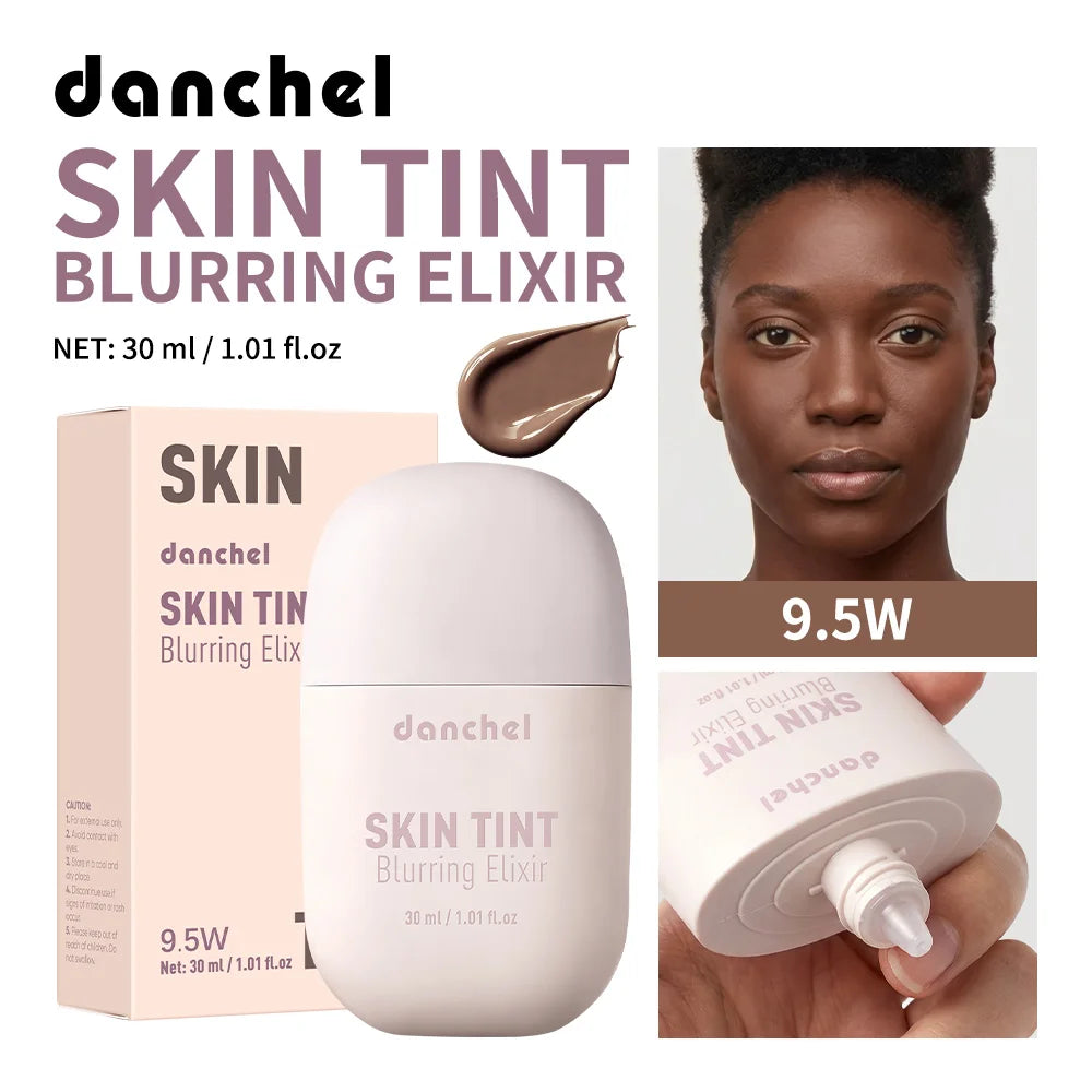 Skin Tint Blurring Elixir Foundation Lightweight & Breathable Blur Pores Fine Lines Hydrating Coverage Face Makeup for All Skin