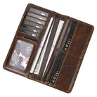 Casual Men’s Long Wallet with Mobile Phone Card Holder Natural Cow Skin - VacationGrabs