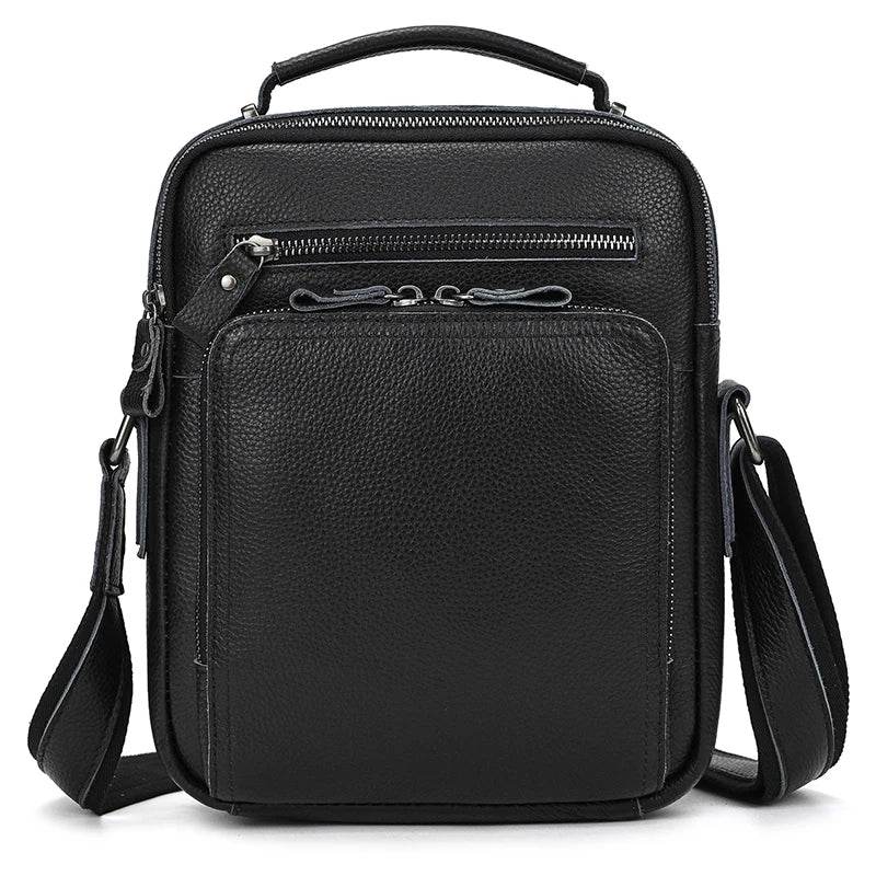 Fashion Leather Messenger Bag Crossbody Bag for Men School Bag - VacationGrabs