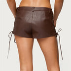 Faux Leather Short Shorts for Women - Vacation Essential