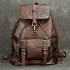Luxury Designer Leather Backpack Real Cowskin Anti-Theft Bag - VacationGrabs