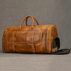 Vintage Fashion Leather Men’s Travel Duffel Bag Luggage - VacationGrabs