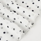 VacationGrabs Polka Dot Floor-length Chiffon Skirt French Style Ruffled Mesh A-line Skirts Elegant Maxi Bottoms High Waist Streetwear