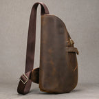 Vintage Genuine Leather Sling Bag for Men | Travel Crossbody
