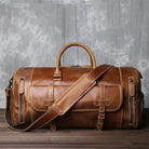 Retro Leather Travel Bag Men's Large-Capacity First Layer Cowhide Leather - VacationGrabs