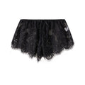 VacationGrabs Women’s Solid Color Lace See Through Shorts Casual Elastic Waist Wide Leg Lingerie Shorts Summer Lounge Bottoms