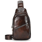 Casual Men’s Leather Chest Bag Sling Crossbody Shoulder Bag - VacationGrabs