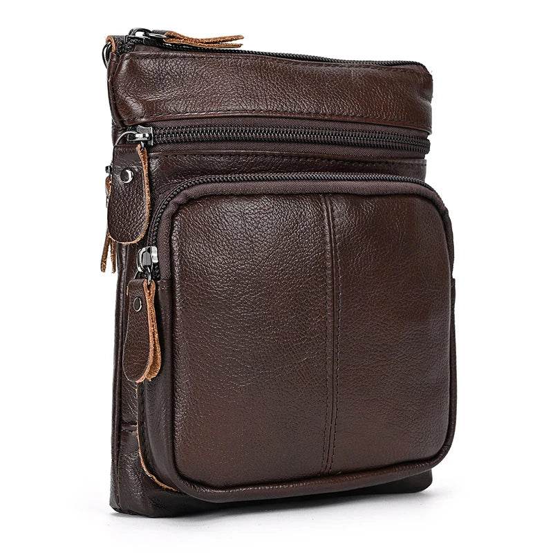 Luxury Leather Small Shoulder Bag Real Cowhide Crossbody - VacationGrabs