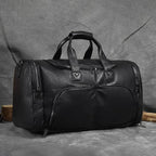 Large Genuine Leather Travel Bag – Soft Cowhide Weekender - VacationGrabs