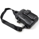 Leather Chest Sling Bag Waterproof Casual Real Leather Men Bag - VacationGrabs