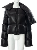 Women's Thick Padded Puffer Jacket with Scarf Collar