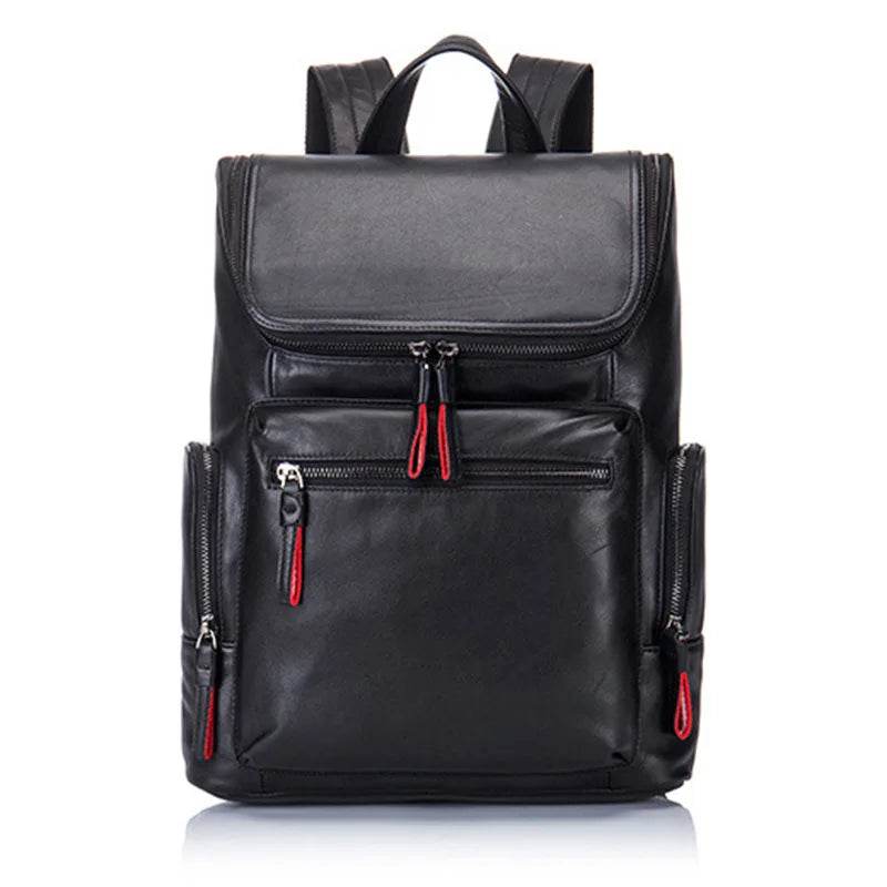 Vintage Style Leather Backpack for Men Travel Bag with Anti-Theft - VacationGrabs
