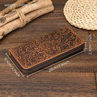 Men's Zip Long Wallet Natural Cowhide for Cards, Cash & Phone - VacationGrabs