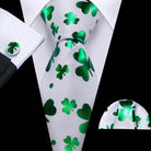 Floral Jacquard Silk Tie Set for Men - VacationGrabs