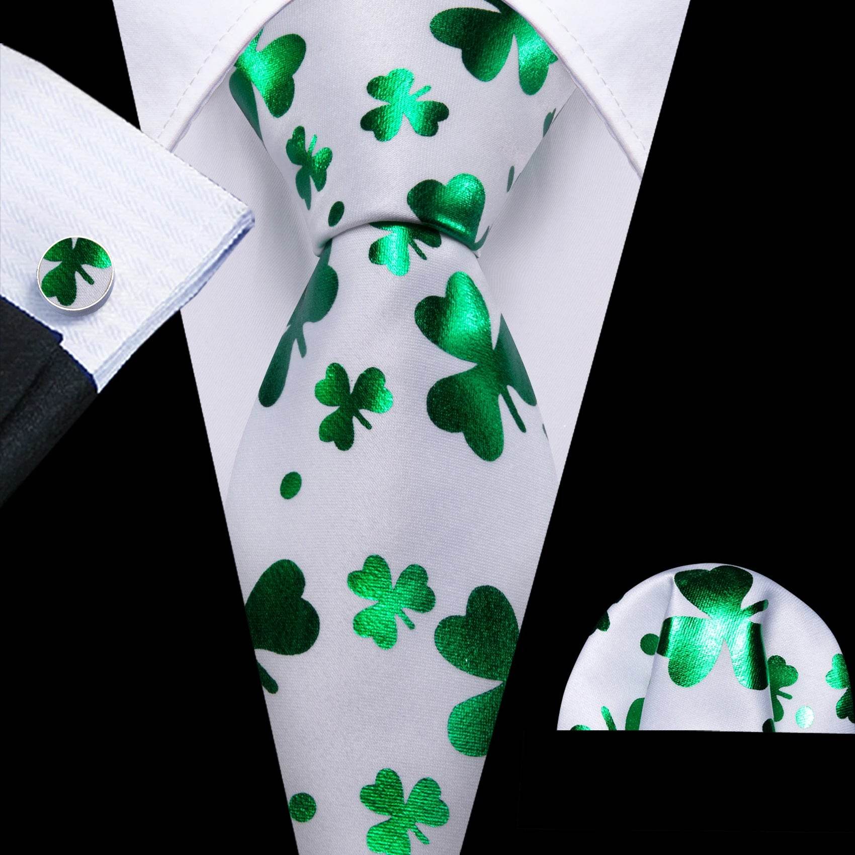 Floral Jacquard Silk Tie Set for Men - VacationGrabs