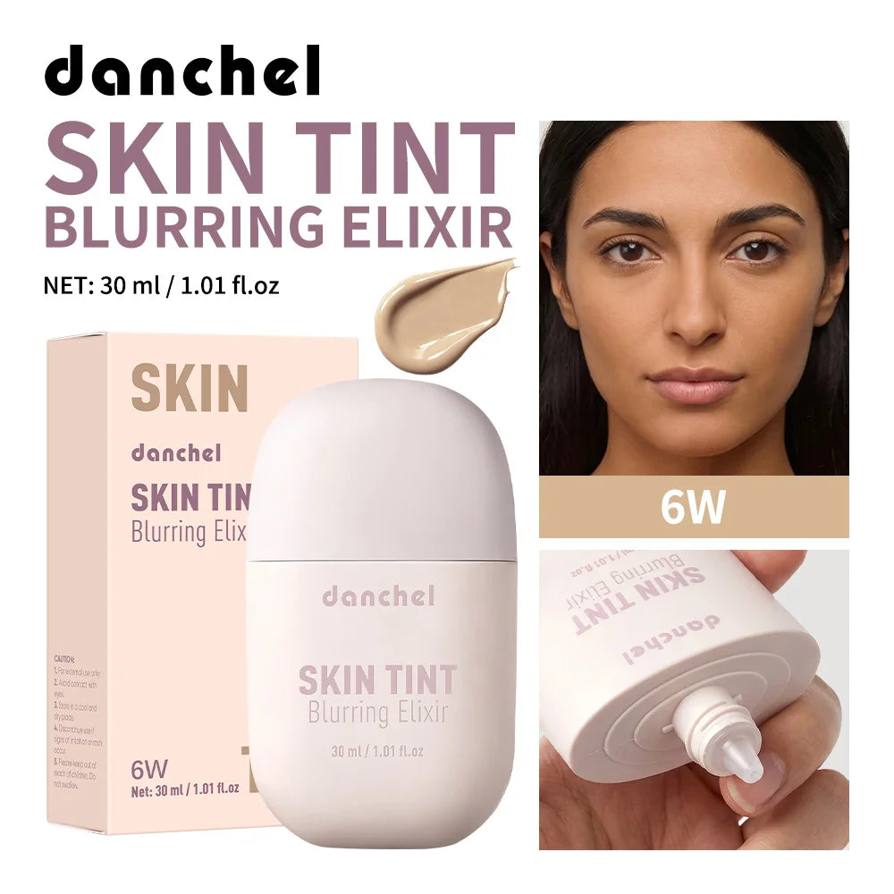 Skin Tint Blurring Elixir Foundation Lightweight & Breathable Blur Pores Fine Lines Hydrating Coverage Face Makeup for All Skin