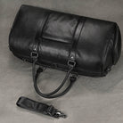 Large Capacity Men’s Genuine Leather Duffel for Travel and Fitness - VacationGrabs