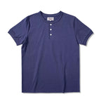 Red Tornado Short Sleeve Henley T-Shirt Heavyweight Cotton Every Day Tee Amekaji