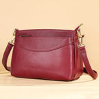 Brown Leather Women’s Shoulder Sling Bag Soft Cowskin Crossbody - VacationGrabs