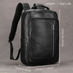 Genuine Leather School Bag Men 14" 15" Laptop Travel